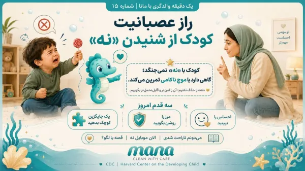 چرا «نه» گفتن به کودک شبیه به یک نبرد است؟ (و چگونه آن را به فرصتی برای رشد تبدیل کنیم)